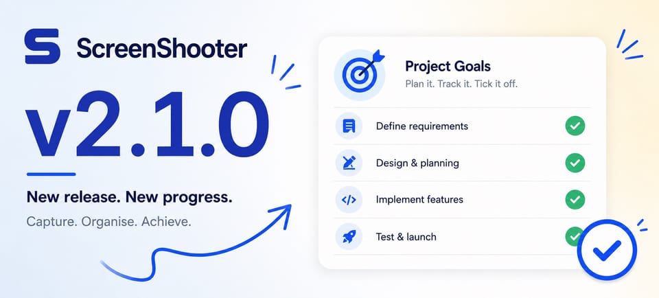 Screenshooter release v210 - project goals - main feature
